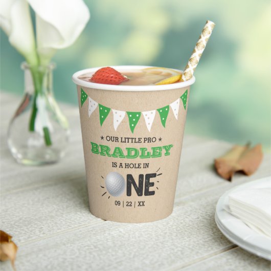 ホールインワンボーイズゴルフ1stバースデーパーティー 紙コップ (インサイチュ)