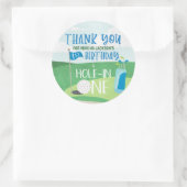 ホールインワンラウンドラベル、ゴルフありがとう ラウンドシール (バッグ)