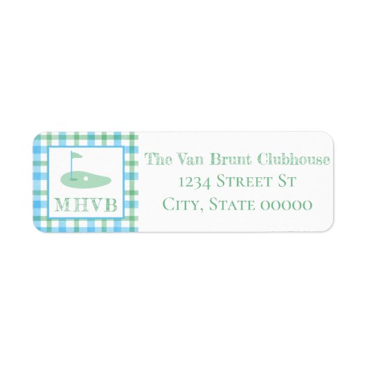 ホールインワン差出人住所ラベル ラベル (正面)