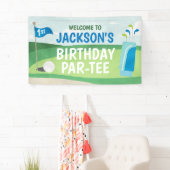 ホールインワン誕生日バナー、ゴルフハッピーバースデー 横断幕 (インサイチュ)