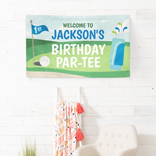ホールインワン誕生日バナー、ゴルフハッピーバースデー 横断幕 (インサイチュ)