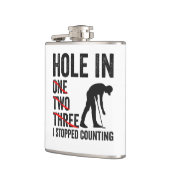 ホールインワン2つの木Iカウントストップゴルフおもしろい フラスク (左)
