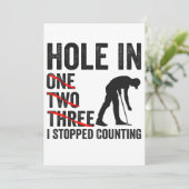 ホールインワン2つの木Iカウントストップゴルフおもしろい 招待状 (スタンド正面)