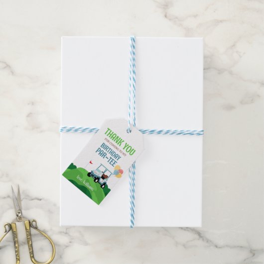 ホールインワン ゴルフ パーティー お誕生日おめでとう ギフトタグ (より糸付き)