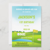 ホールインワン ゴルフ 誕生日招待状 招待状 (正面)