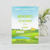 ホールインワン ゴルフ 誕生日招待状 招待状 (スタンド正面)