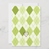 ホールインワン、ピンクゴルフ1歳の誕生日 招待状 (裏面)