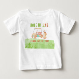 ホールインワン ファーストバースデーパーティー ベビーTシャツ