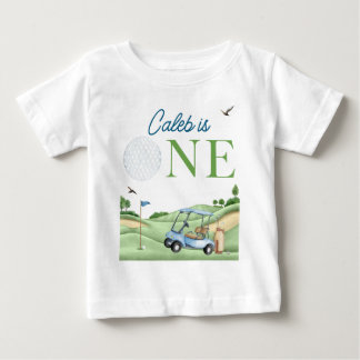 ホールインワン ボーイ ゴルフ ファースト バースデー パーティー Tee ベビーTシャツ