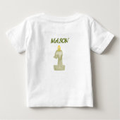 ホールインワン ボーイ 初めての誕生日 ベビーTシャツ (裏面)