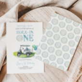 ホールインワン ミニゴルフの少年誕生日招待状 招待状