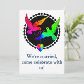 ホールオブザレインボードーブゲイ披露宴招待状 招待状 (スタンド正面)