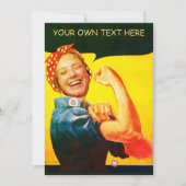 ホールカスタムにヴィンテージ顔のロージー 招待状 (正面)