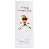 ホールズワインをデッキにおもしろい飾る ワインギフトバッグ (裏面)