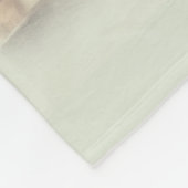 ホールターを搭載するブラウンの馬 フリースブランケット (角)