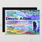 ホールディングザトラバー（ユダヤ教の）バル・ミツバー招待状 招待状 (正面/裏面)