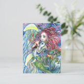 ホールディングナルファルベビー- Mermaid Art ポストカード (スタンド正面)