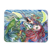 ホールディングナルファルベビー- Mermaid Art マグネット (横)