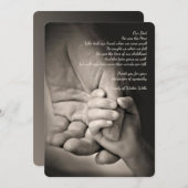 ホールディングマイハンド悔やみや弔慰サンキューカード サンキューカード (正面/裏面)