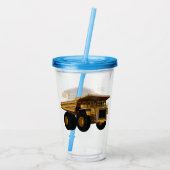 ホールトラック漫画イラストレーション アクリルタンブラー (裏面)