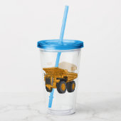 ホールトラック漫画イラストレーション アクリルタンブラー (裏面)