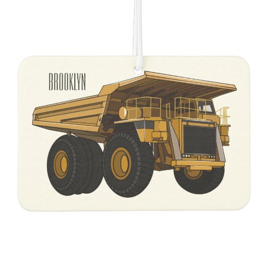 ホールトラック漫画イラストレーション カーエアーフレッシュナー (正面)