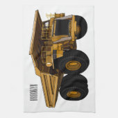 ホールトラック漫画イラストレーション キッチンタオル (縦)