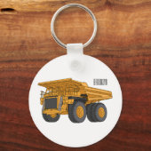 ホールトラック漫画イラストレーション キーホルダー (正面)