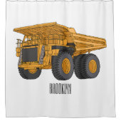 ホールトラック漫画イラストレーション シャワーカーテン (正面)