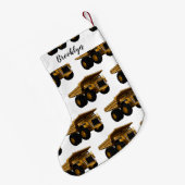 ホールトラック漫画イラストレーション スモールクリスマスストッキング (裏面 (吊り時))