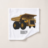 ホールトラック漫画イラストレーション バスタオルセット (ウォッシュタオル)