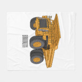 ホールトラック漫画イラストレーション フリースブランケット (正面(横))