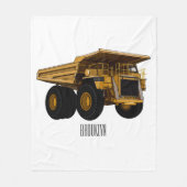 ホールトラック漫画イラストレーション フリースブランケット (正面)