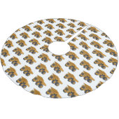 ホールトラック漫画イラストレーション ブラッシュドポリエステルツリースカート (アングル)