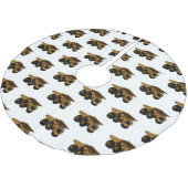 ホールトラック漫画イラストレーション ブラッシュドポリエステルツリースカート (アングル)