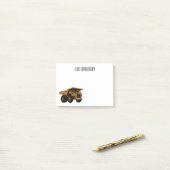 ホールトラック漫画イラストレーション ポストイット (デスク上)