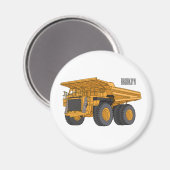 ホールトラック漫画イラストレーション マグネット (正面/裏面)