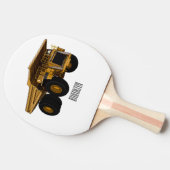 ホールトラック漫画イラストレーション 卓球ラケット (横)