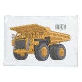 ホールトラック漫画イラストレーション 枕カバー (裏面)