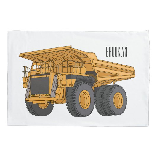 ホールトラック漫画イラストレーション 枕カバー (裏面)