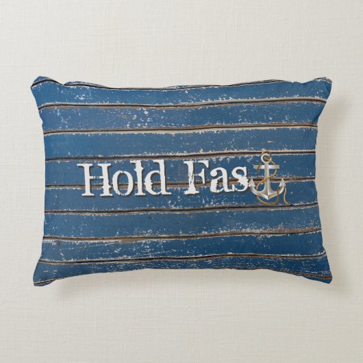 ホールドファストいかりオンブルーウッド アクセントクッション (正面)