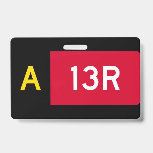 ホールドポイント標識 A13R バッジ (正面)