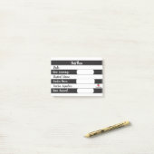 ホールパス – 白黒のストライプ ポストイット (デスク上)