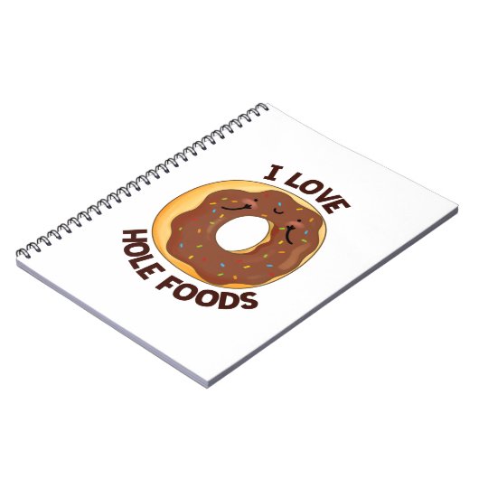 ホールフーズのおいしいドーナツのユーモアな駒が好き ノートブック (左側)