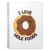 ホールフーズのおいしいドーナツのユーモアな駒が好き ノートブック (正面)