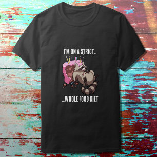 ホールフードダイエット食べラクーンお誕生日ケーキ Tシャツ