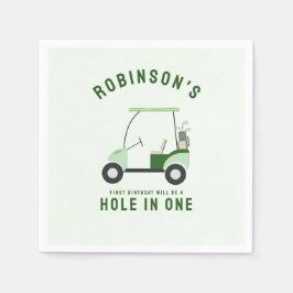 ホールモダンインワンパーティーゴルフ誕生日 スタンダードカクテルナプキン
