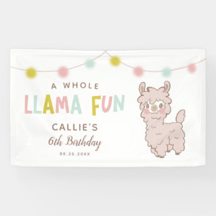 ホールラマおもしろいかわいい誕生日パーティー 横断幕