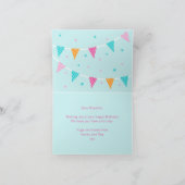 ホールラマおもしろいケーキセカンドアクアハッピーバースデー カード (内部)