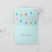 ホールラマおもしろいケーキ5th誕生日アクア サンキューカード (内部)